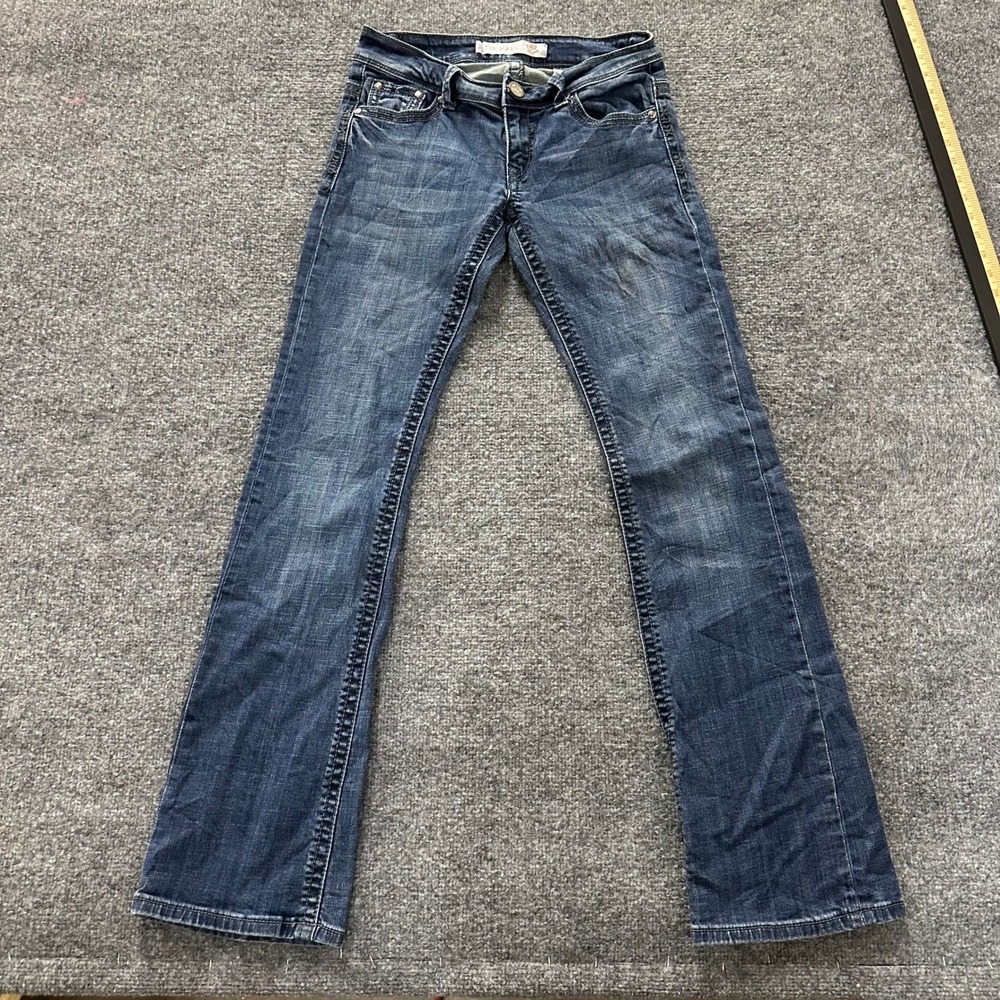 Tin Haul Jeans Womens 28/L Blue Bootcut Slim Fit Western Dark Wash Denim